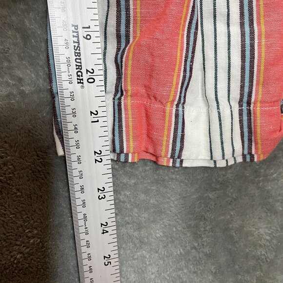 Tommy Hilfiger Women Retro Striped Coastal Preppy Linen Blend Cropped Pant S - Picture 10 of 11